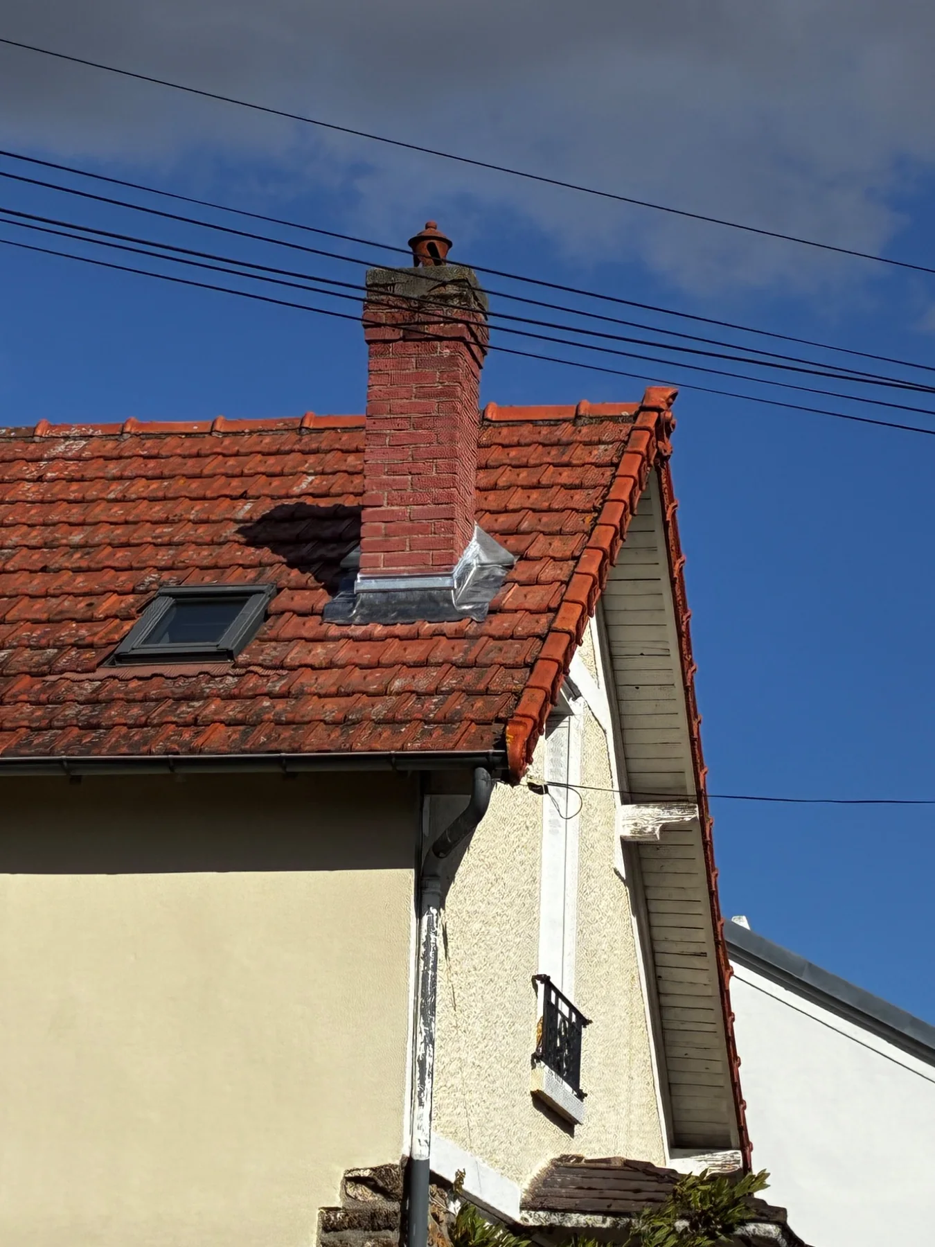 Reprise de solin au pied d’une cheminée